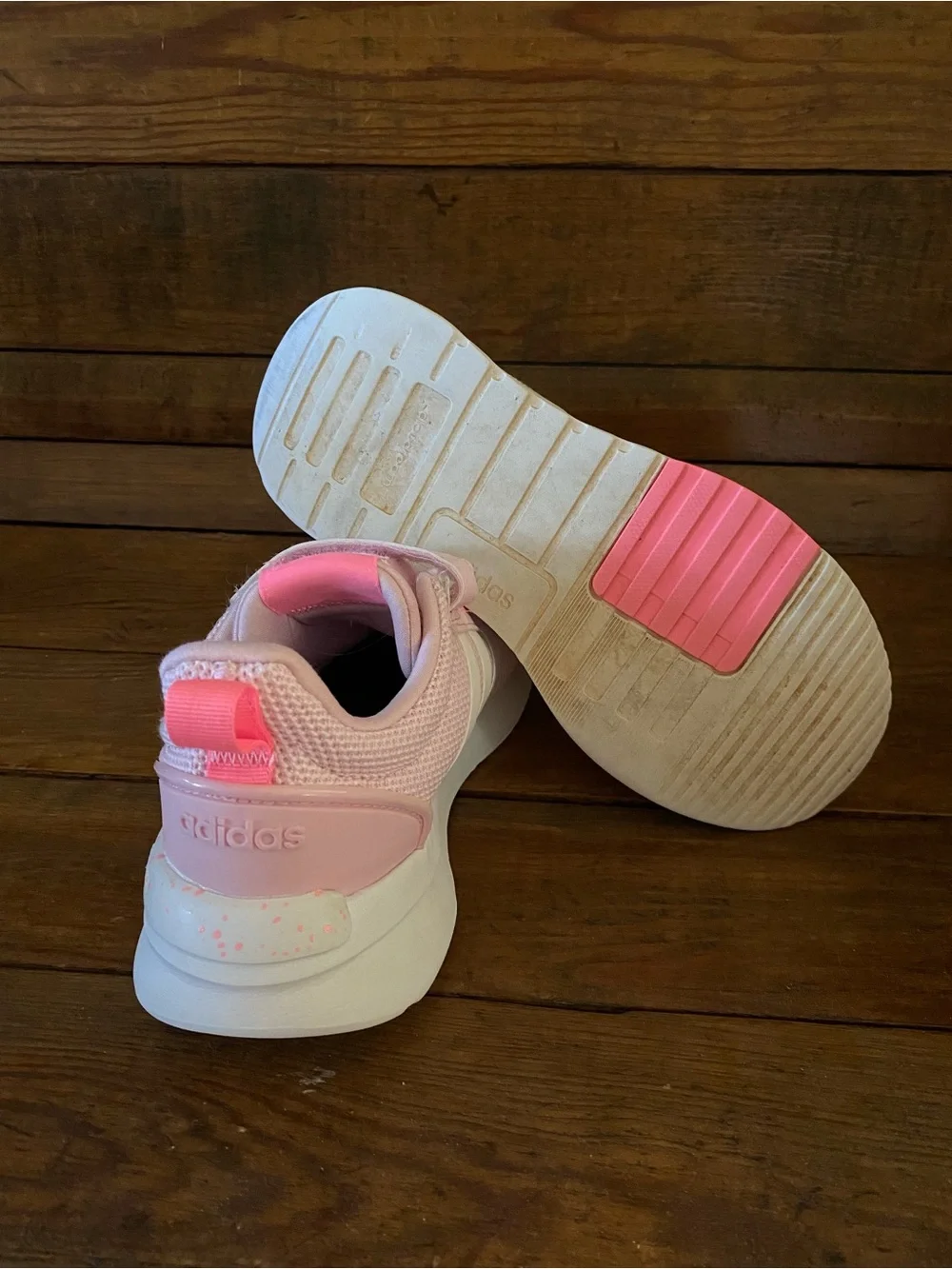 Kids pink adidas shoes